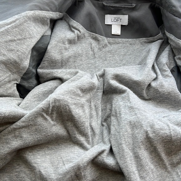 Women’s Gray Safari Jacket Size Small Large buttons Ann Taylor - Picture 5 of 9